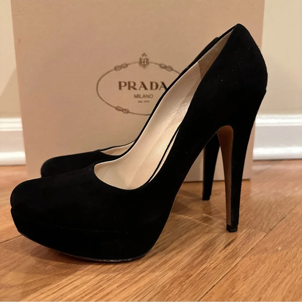Prada Calzature Donna Heels Nero - Picture 1 of 9